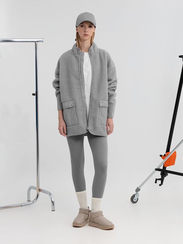 Куртка унисекс Oblako, светло-серая арт.20419.10