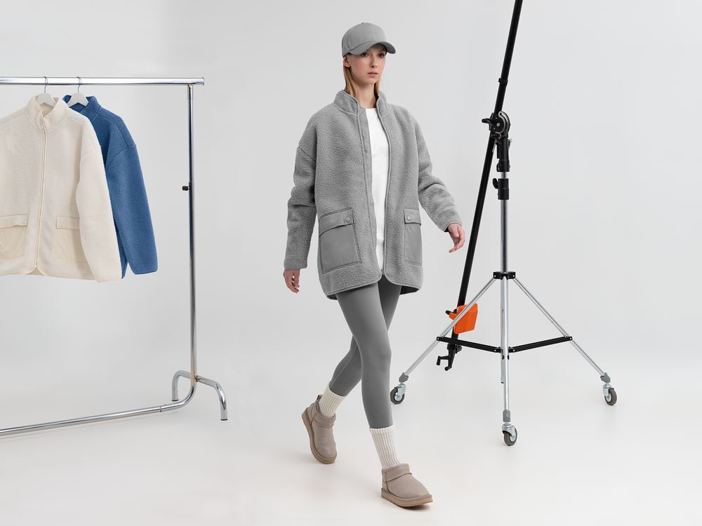 Куртка унисекс Oblako, светло-серая арт.20419.10