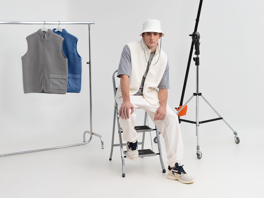 Жилет унисекс Oblako, молочно-белый арт.20421.60