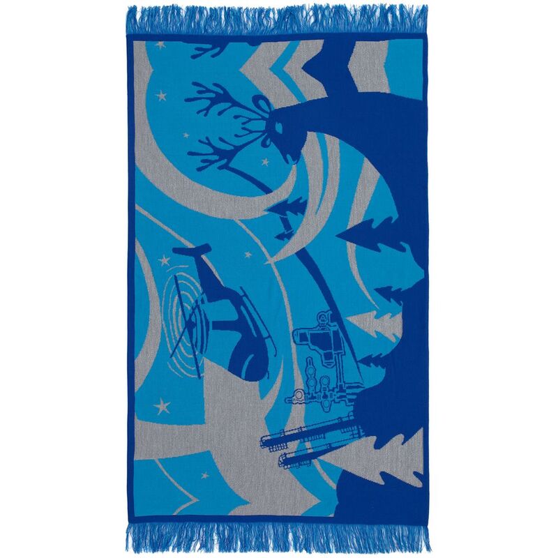 Плед с бахромой на заказ Tricksy Net, 2 цвета, S, полушерсть арт.18243.02