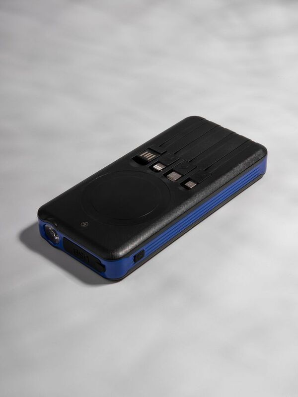 Аккумулятор с беспроводной зарядкой Holiday Maker Wireless, 10000 мАч, синий арт.24979.40