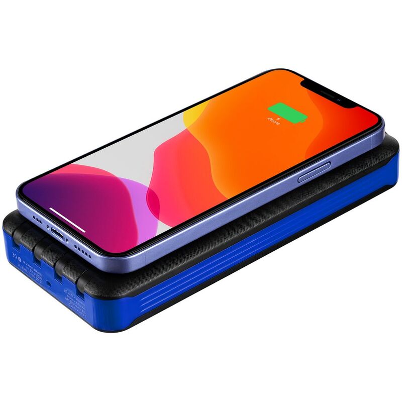 Аккумулятор с беспроводной зарядкой Holiday Maker Wireless, 10000 мАч, синий арт.24979.40