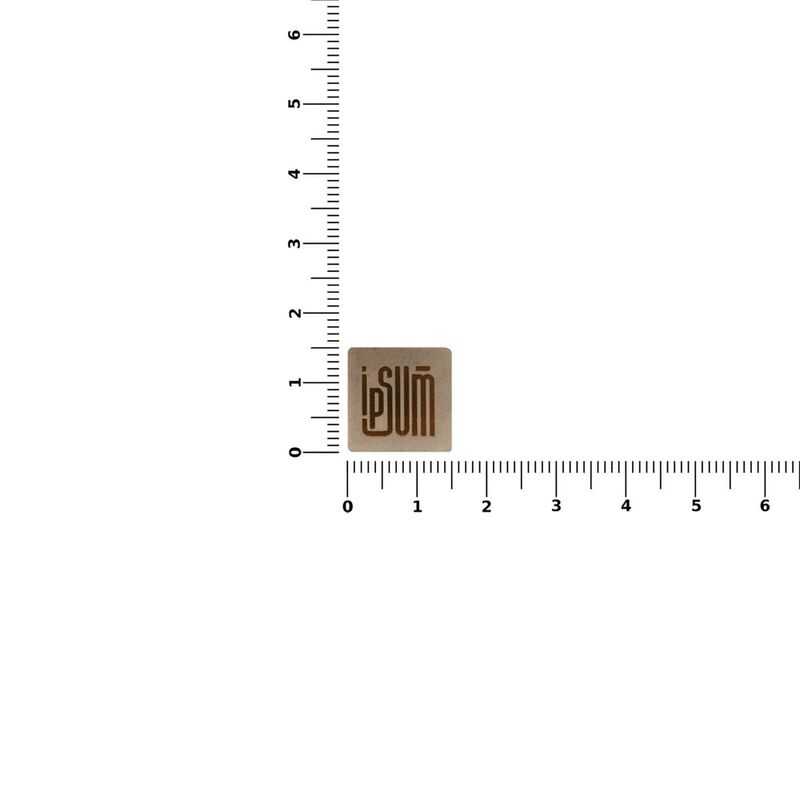 Квадратный шильдик на резинку Direct, матовый серебристый арт.16252.10