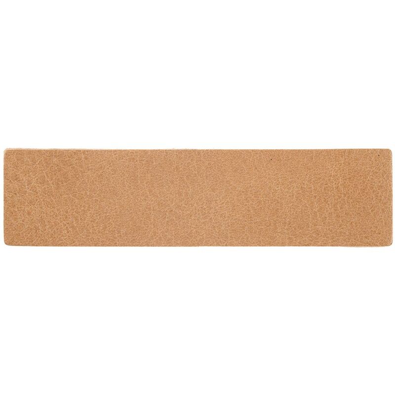 Лейбл кожаный Pasek, S, бежевый арт.16233.12