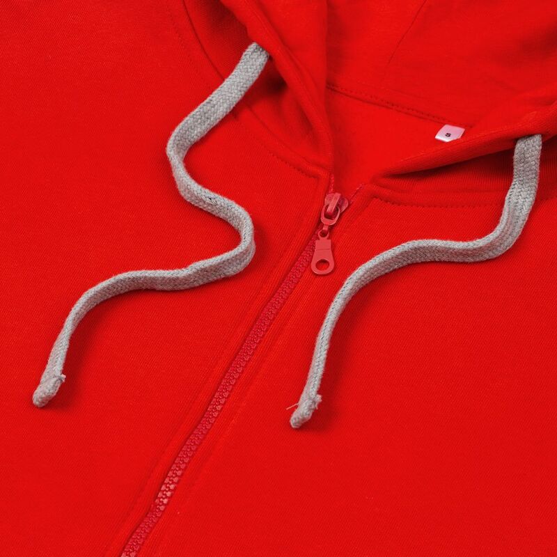 Толстовка на молнии с капюшоном Siverga Heavy, красная (алая) арт.6927.51