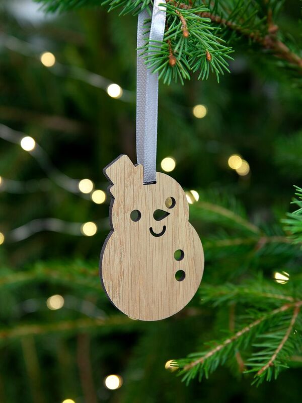 Деревянная подвеска Christmate, снеговик арт.20225.02