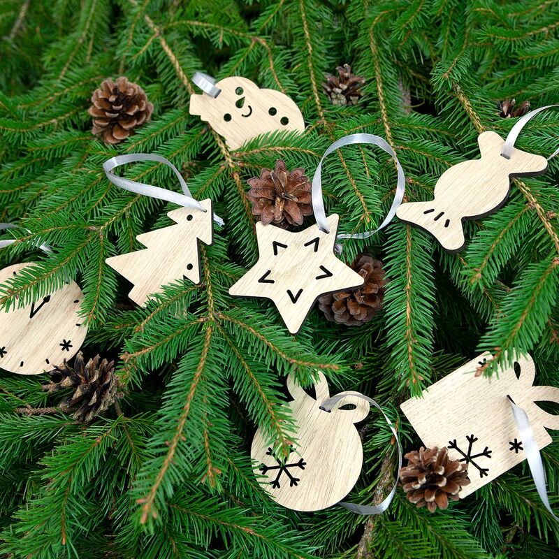 Деревянная подвеска Christmate, снеговик арт.20225.02