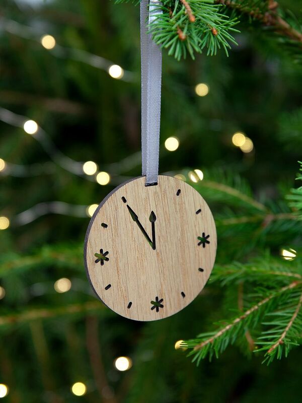 Деревянная подвеска Christmate, часы арт.20225.07