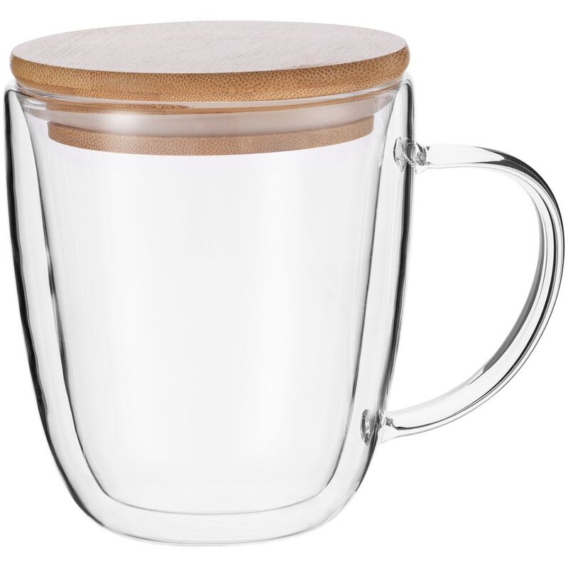 Кружка с двойными стенками Kupla с бамбуковой крышкой арт.15977.00