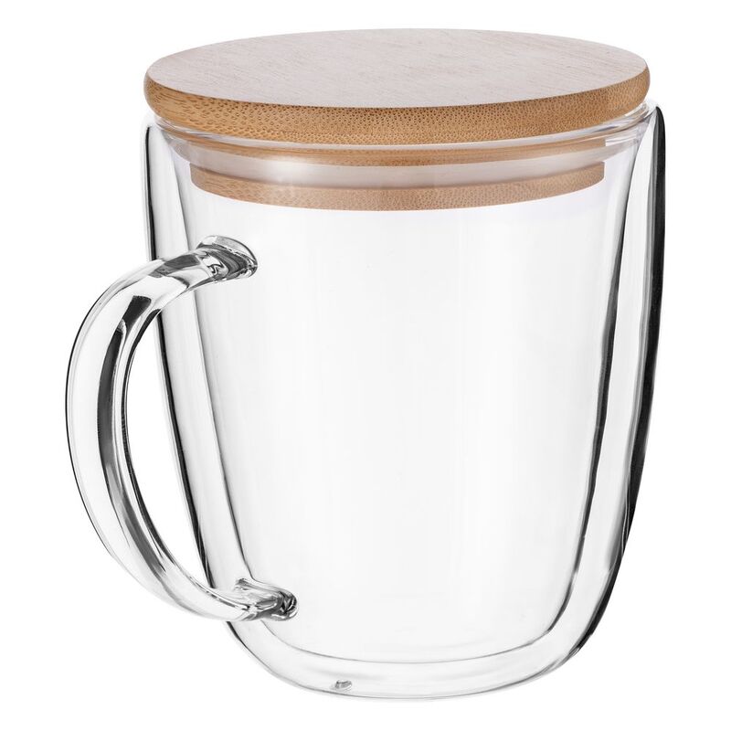 Кружка с двойными стенками Kupla с бамбуковой крышкой арт.15977.00