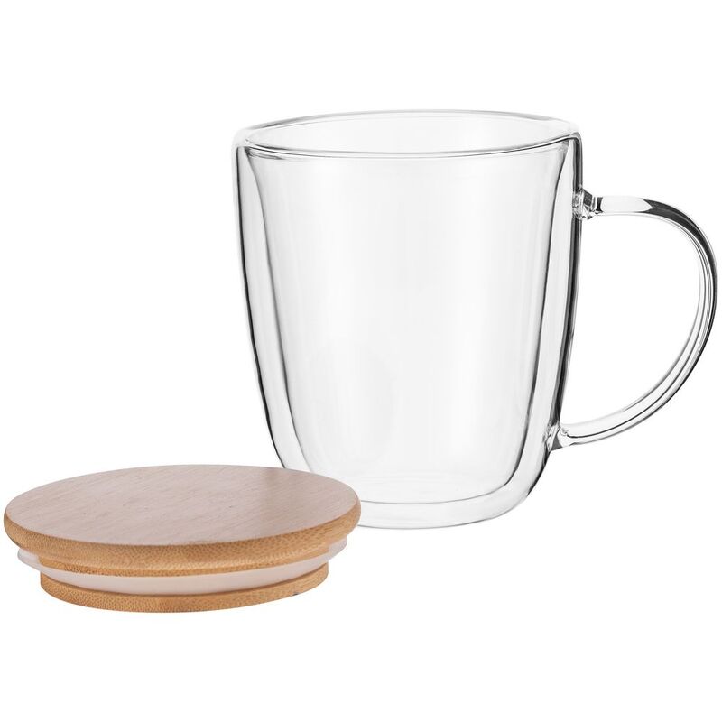 Кружка с двойными стенками Kupla с бамбуковой крышкой арт.15977.00