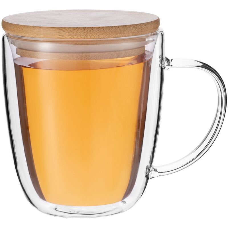 Кружка с двойными стенками Kupla с бамбуковой крышкой арт.15977.00