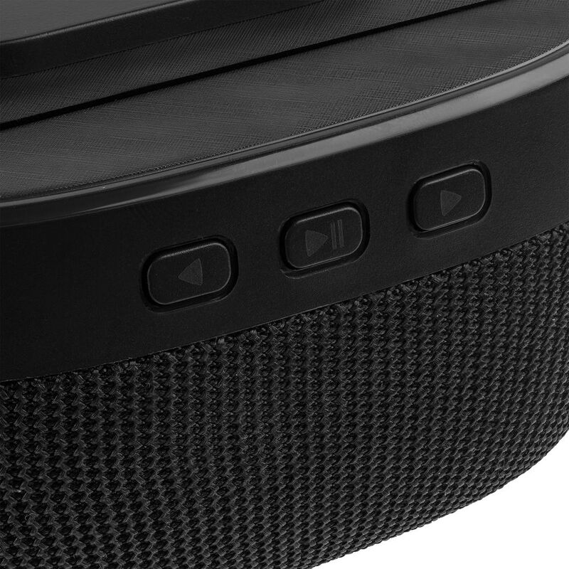 Колонка с беспроводной зарядкой Esca и подсветкой логотипа, черная арт.16305.30