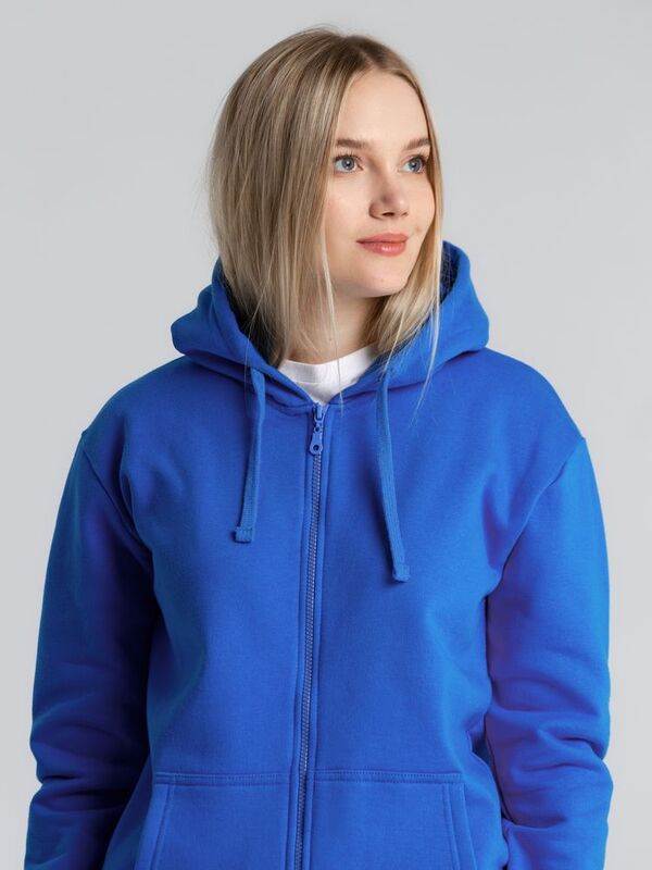Толстовка на молнии с капюшоном Siverga Heavy 2.0, ярко-синяя арт.16216.44