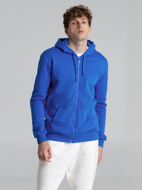 Толстовка на молнии с капюшоном Siverga Heavy 2.0, ярко-синяя арт.16216.44