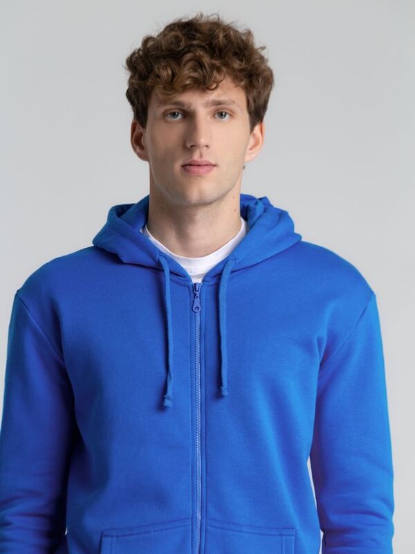 Толстовка на молнии с капюшоном Siverga Heavy 2.0, ярко-синяя арт.16216.44