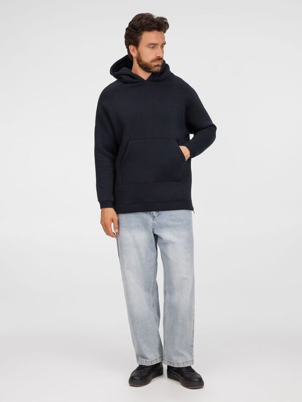 Худи унисекс оверсайз Easy Street, темно-синее арт.19155.40