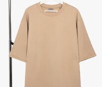 Футболка оверсайз унисекс Kosmos 2.0, бежевая арт.14610.12