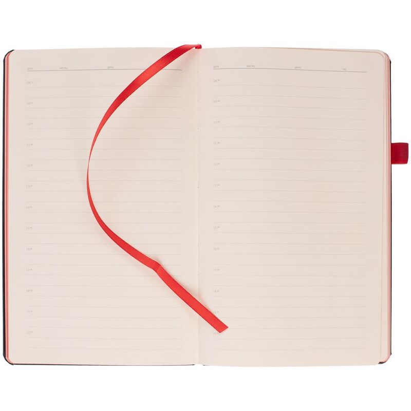 Ежедневник Ton Black, недатированный, черный с красным арт.19195.35