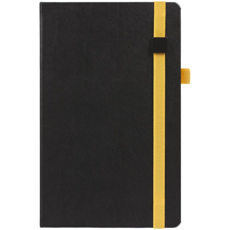Ежедневник Ton Black, недатированный, черный с желтым арт.19195.38