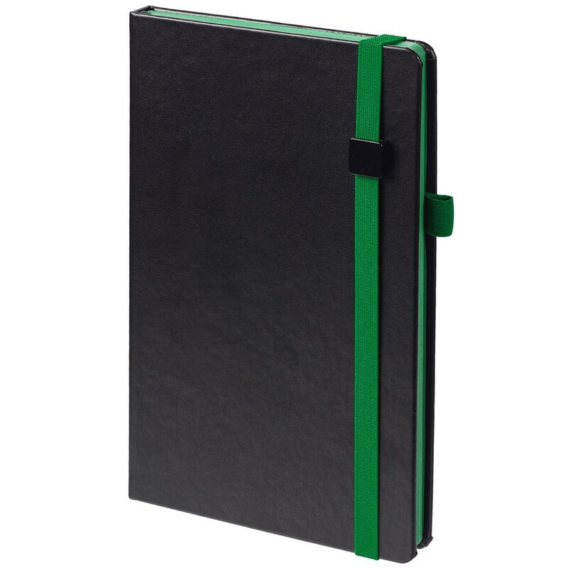 Ежедневник Ton Black, недатированный, черный с зеленым арт.19195.39