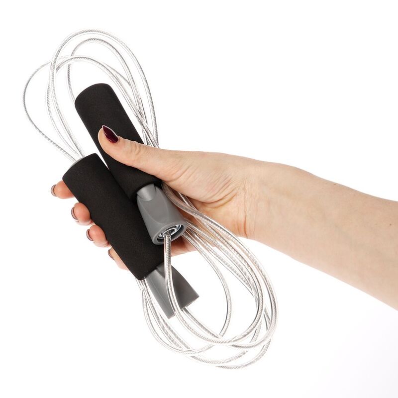 Скакалка скоростная Arriba, черная с серым арт.17740.30