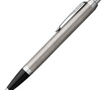 Ручка шариковая Parker IM Essential Stainless Steel CT, серебристая с черным арт.16616.00