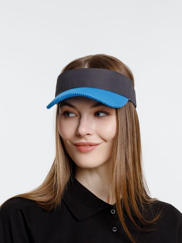 Козырек Grand Slam, темно-серый с синим арт.16937.14