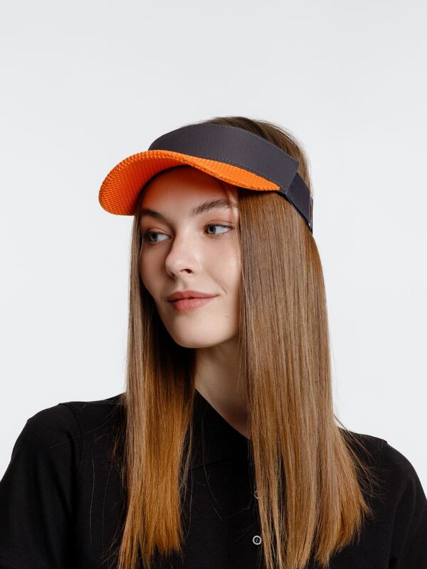 Козырек Grand Slam, темно-серый с оранжевым арт.16937.12