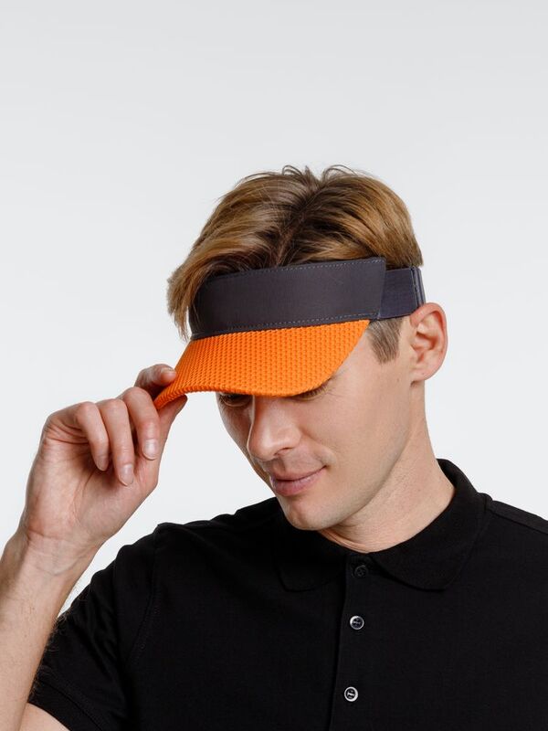 Козырек Grand Slam, темно-серый с оранжевым арт.16937.12