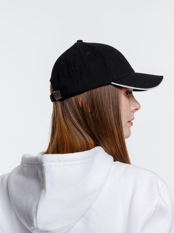 Бейсболка Spiker, черная с белым арт.16939.36