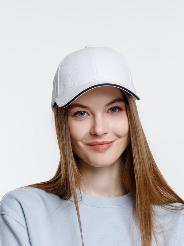 Бейсболка Spiker, белая с темно-синим арт.16939.64