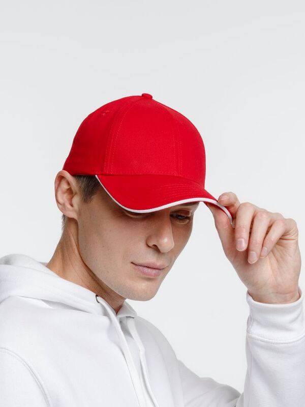 Бейсболка Spiker, красная с белым арт.16939.56