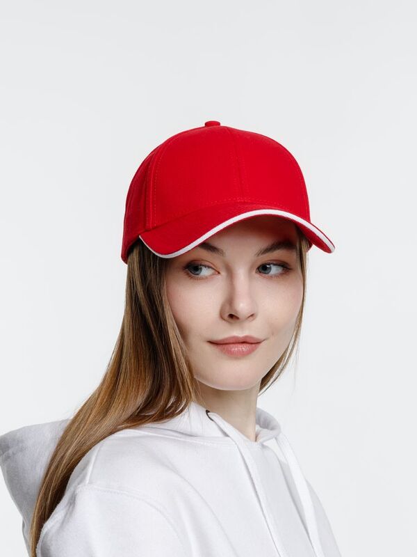 Бейсболка Spiker, красная с белым арт.16939.56