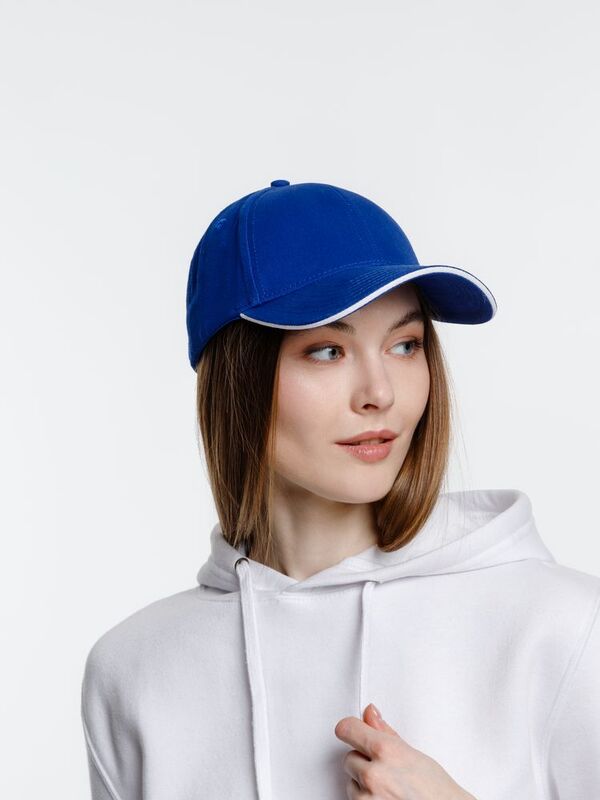 Бейсболка Spiker, ярко-синяя с белым арт.16939.46