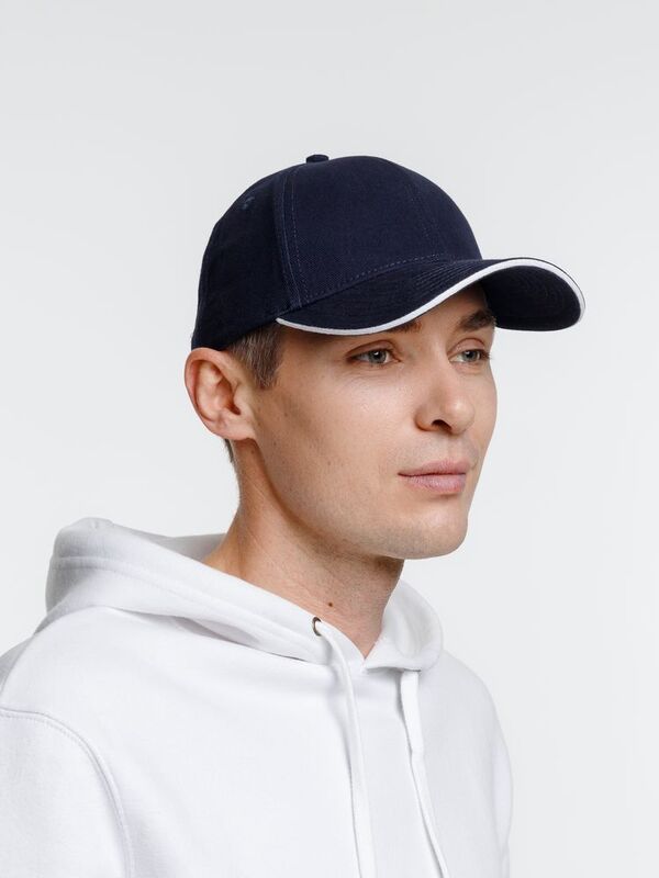 Бейсболка Spiker, темно-синяя с белым арт.16939.47