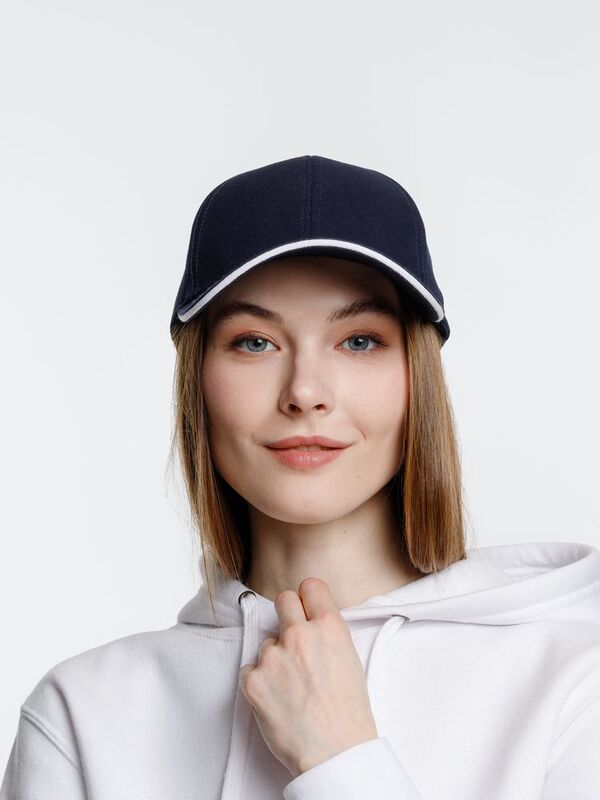 Бейсболка Spiker, темно-синяя с белым арт.16939.47