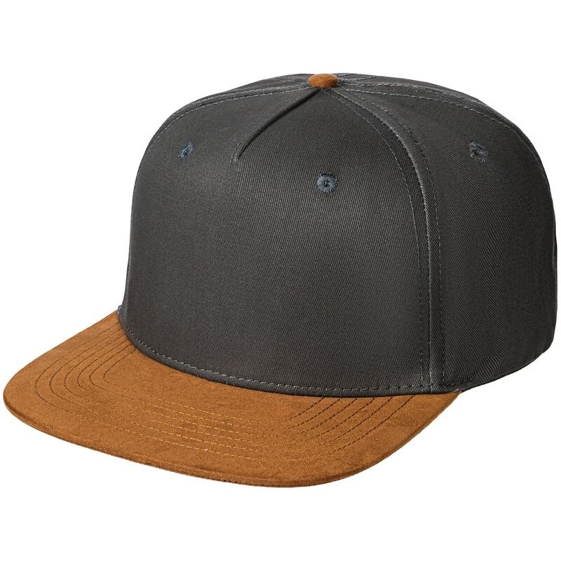 Бейсболка Foreside с прямым козырьком, серая с коричневым арт.16940.59