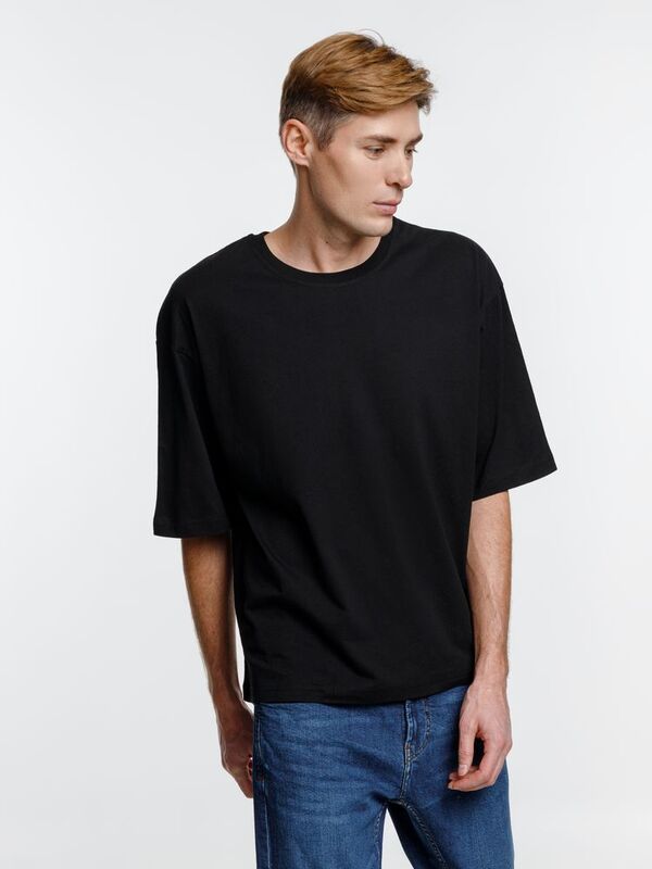 Футболка оверсайз унисекс Base Space, черная арт.16614.30