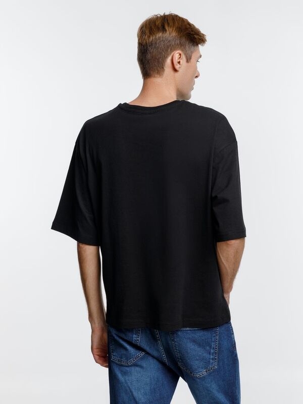 Футболка оверсайз унисекс Base Space, черная арт.16614.30