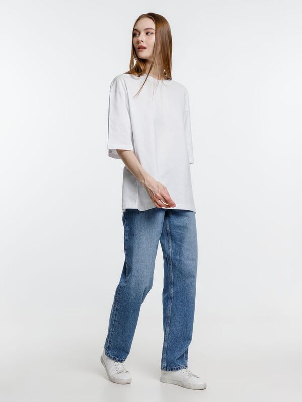 Футболка оверсайз унисекс Base Space, белая арт.16614.60