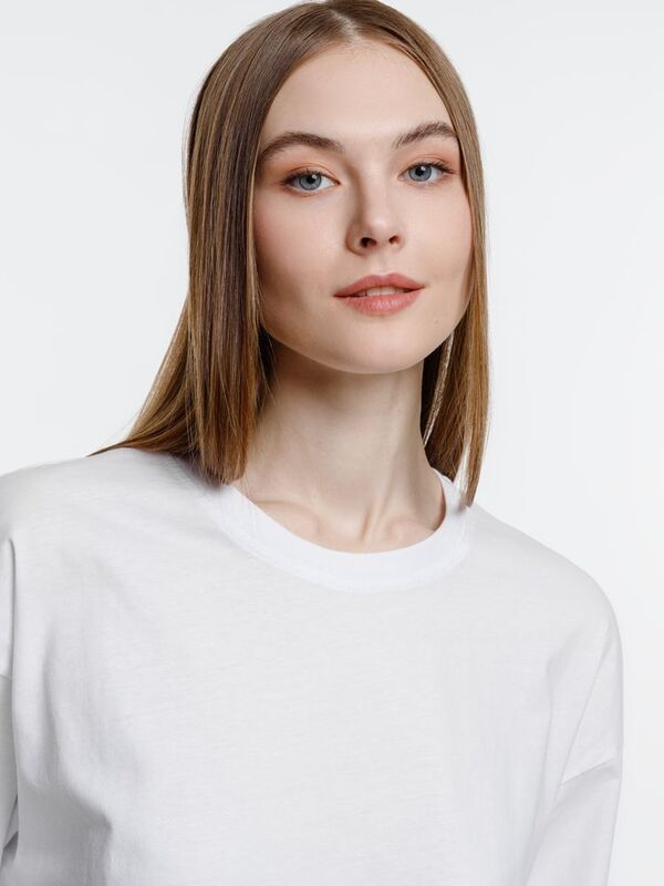 Футболка оверсайз унисекс Base Space, белая арт.16614.60