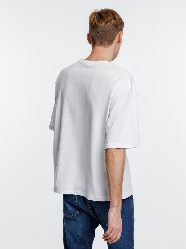 Футболка оверсайз унисекс Base Space, белая арт.16614.60