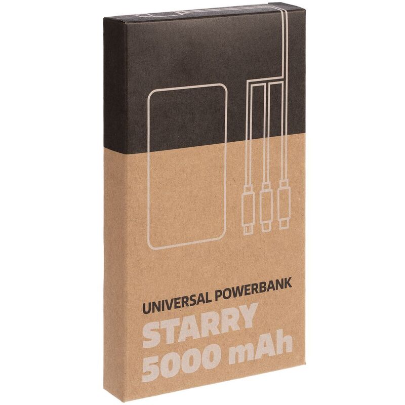 Аккумулятор Uniscend Starry с подсветкой, 5000 мАч, синий арт.25555.40