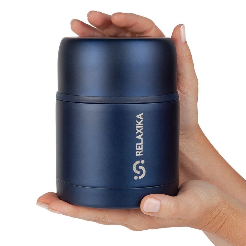 Термос для еды Relaxika 500, темно-синий арт.15474.43