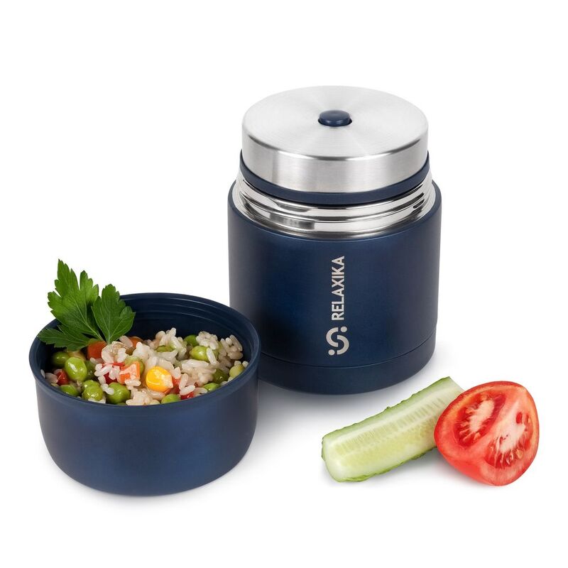 Термос для еды Relaxika 500, темно-синий арт.15474.43