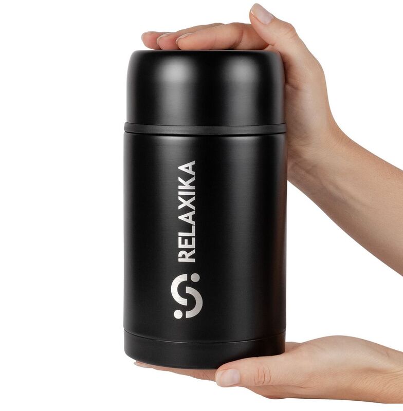 Термос для еды Relaxika 1000, черный арт.15476.30