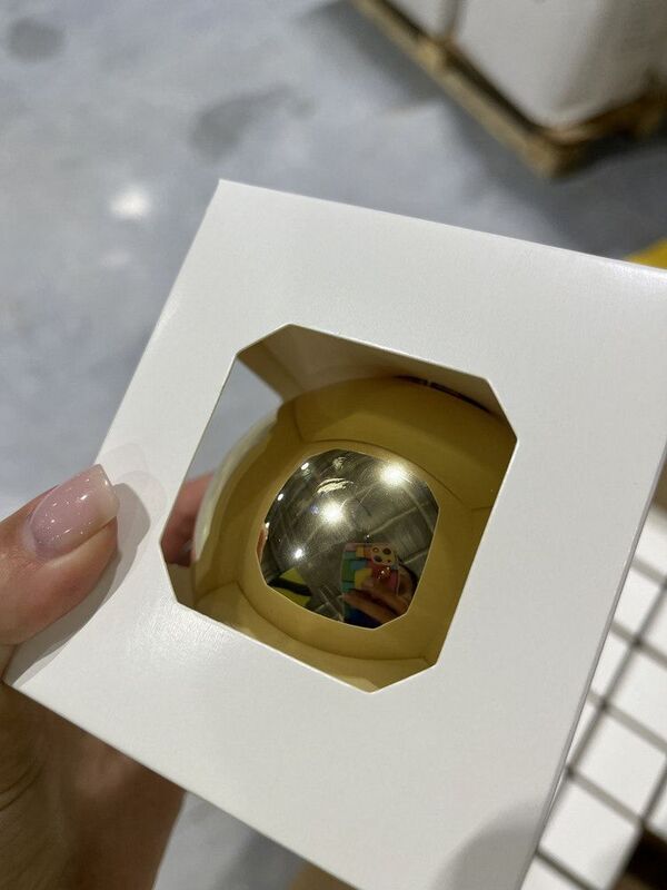 Оформительский шар Finery, 8 см, глянцевый золотистый арт.17678.00