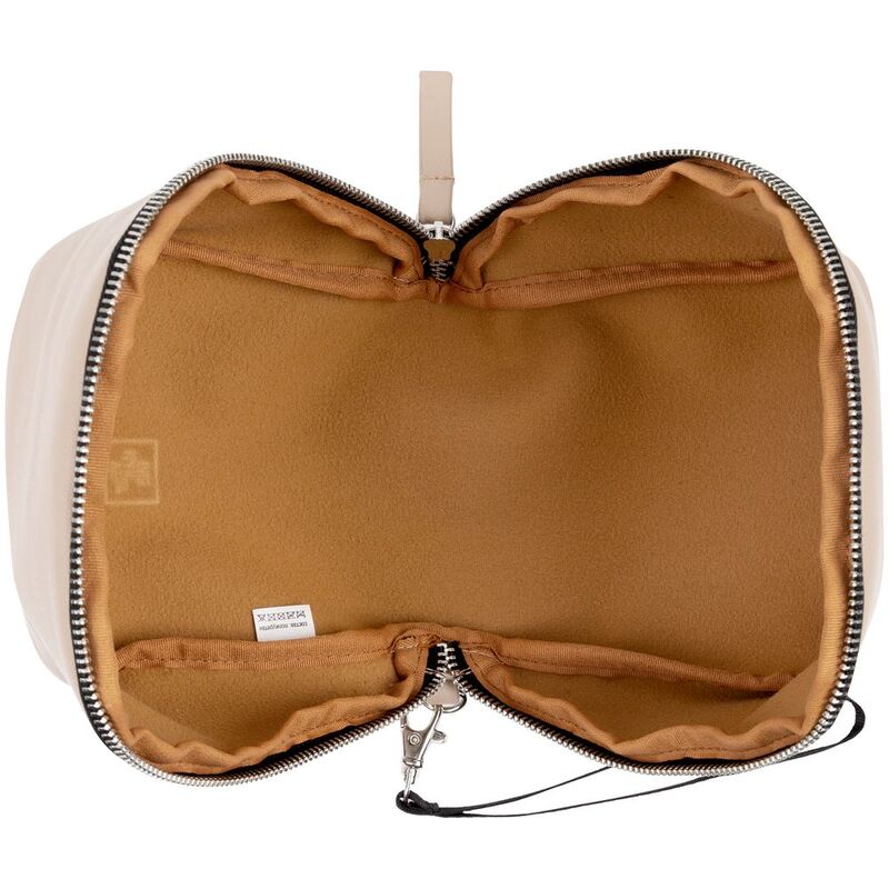 Дорожная косметичка Cubo, бежевая с логотипом арт.13834.06