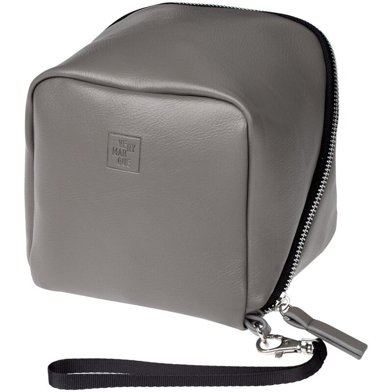 Дорожная косметичка Cubo, серая с логотипом арт.13834.11